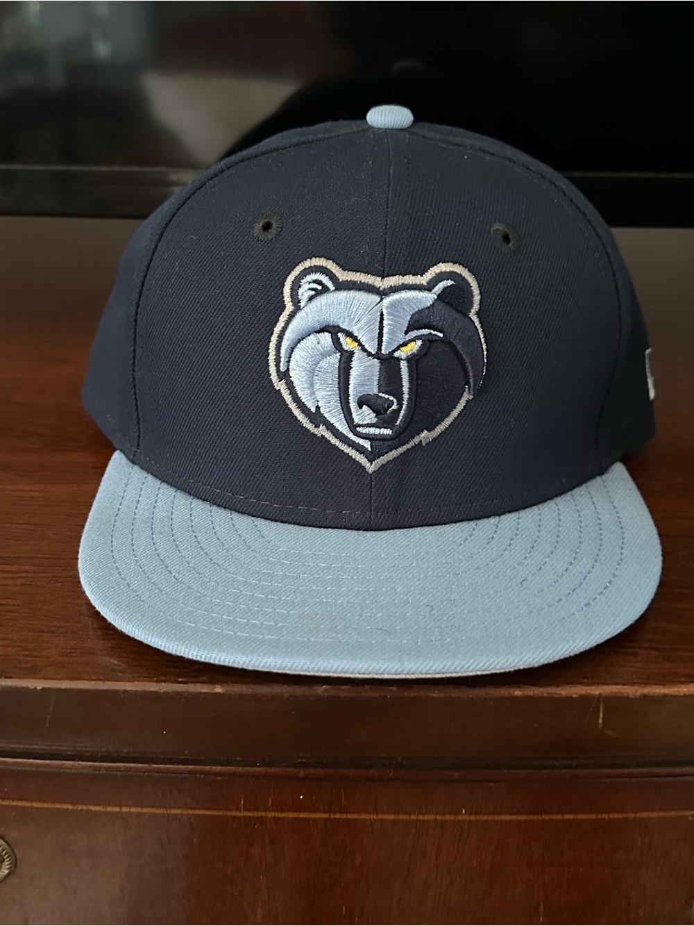 New Era Kids Navy and Light Blue Grizzly Logo Cap
